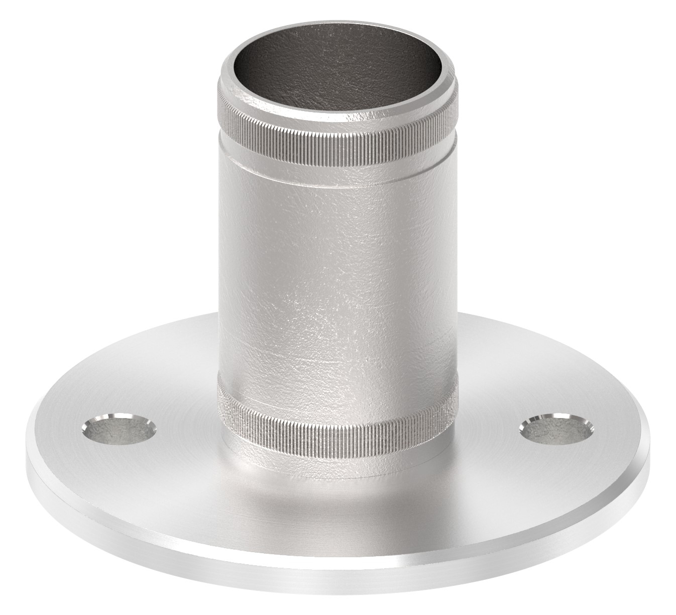 Wand- und Bodenanker mit Rändelung, für Rohr 42,4x2,0mm, V4A