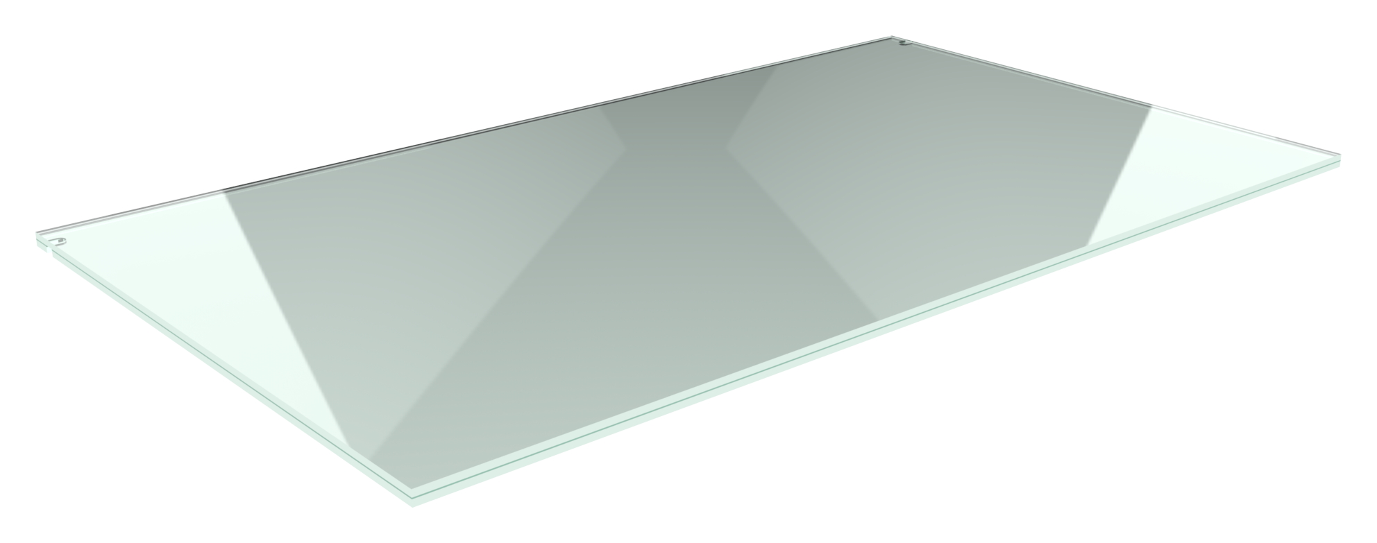 Eleganza canopy Glas: 1600x800mm VSG aus 2x8mm TVG mit 1,52mm PVB