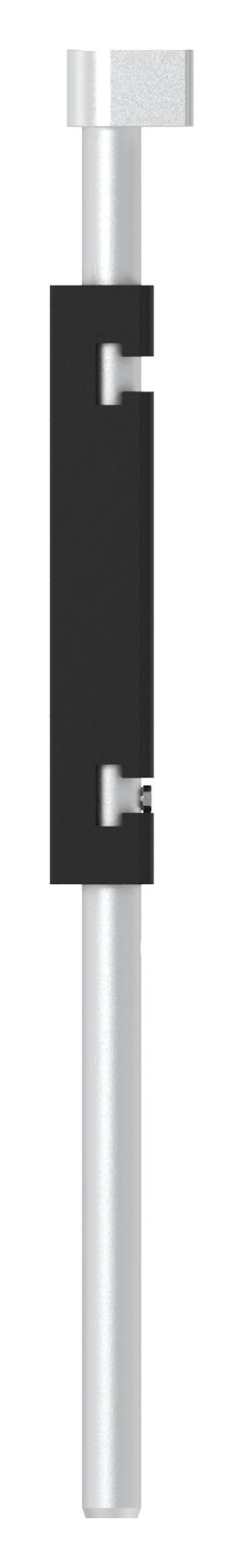 Bodenriegel mit Länge 490mm, zum Anschrauben, RAL 9005 schwarz