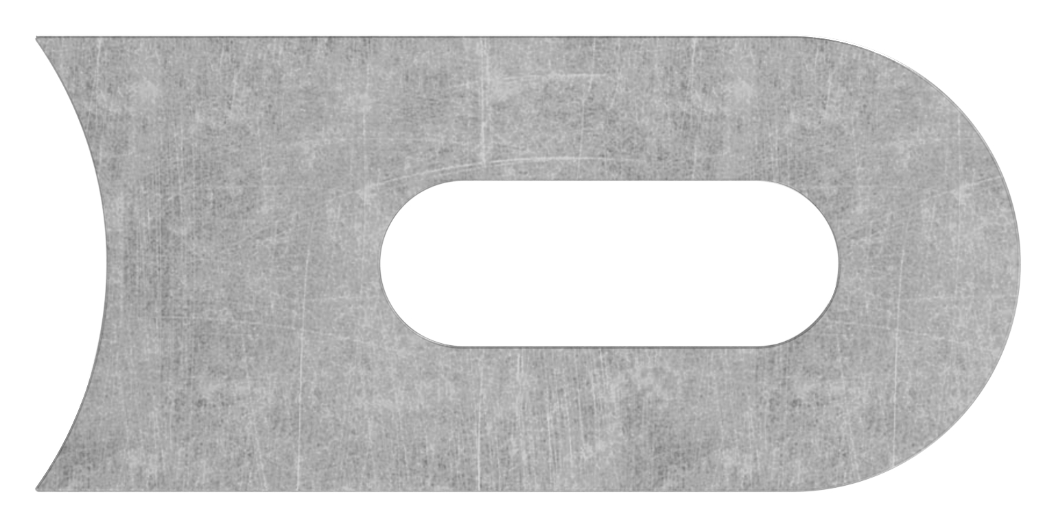 Anschweißlasche 50x25x6mm mit Langloch 25x9mm, Anschluss 42,4mm Anschweißlasche 50x25x6mm mit Langloch 25x9mm, Anschluss 42,4mm