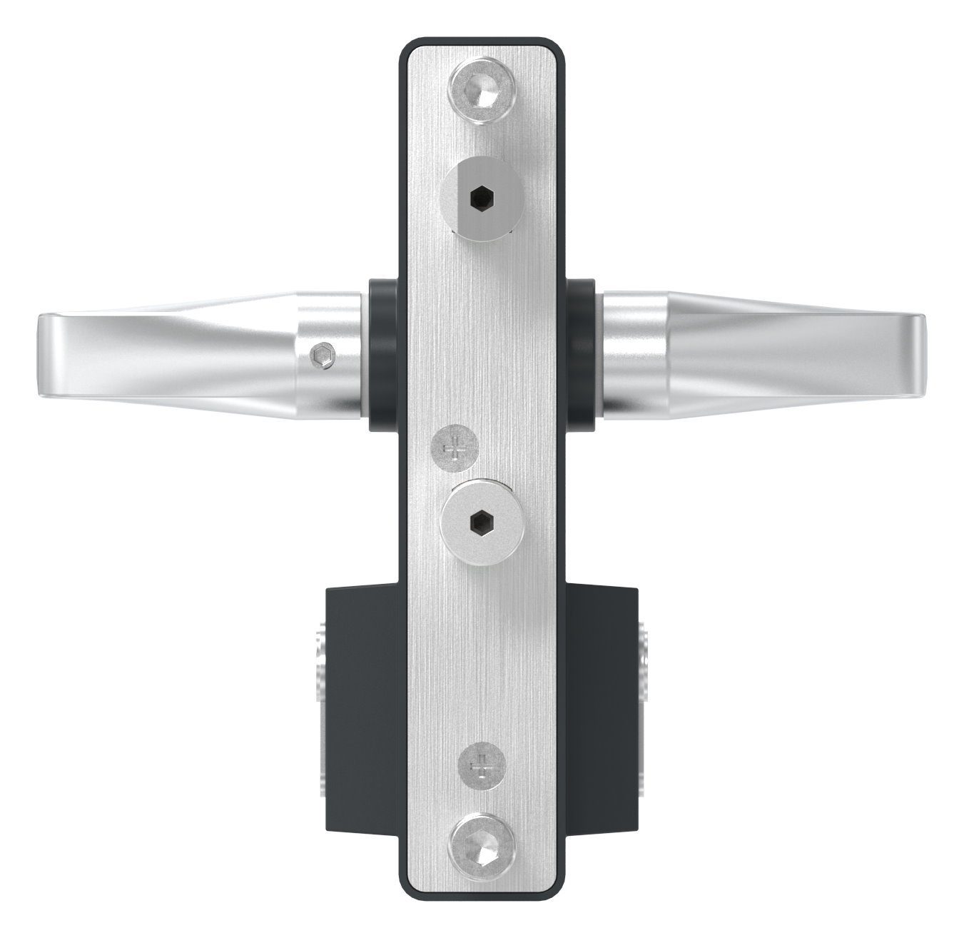 Gittertorschloss GTS 2 für Rohrstärke 60-80mm, Gehäuse RAL 7016