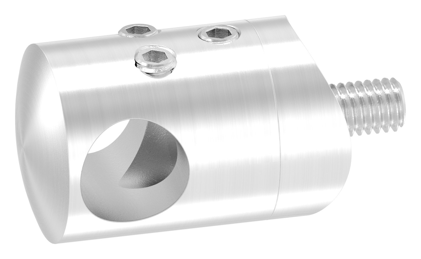 Querstabhalter zum Stoßen, für 33,7mm Rohr, 12,2mm Bohrung, V2A