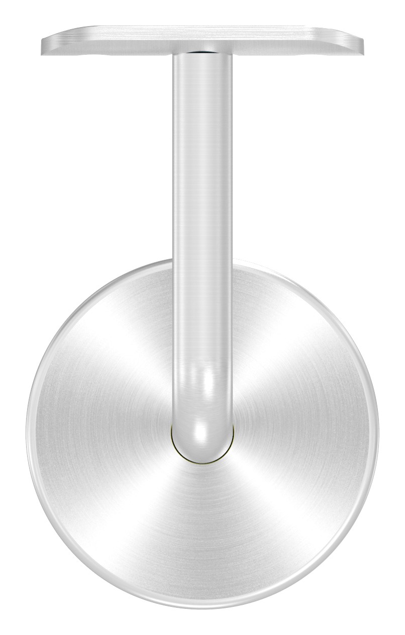 Handlaufhalter mit Handlaufanschlussplatte und Abdeckrosette (Ronde und Bügel verschweißt), V2A