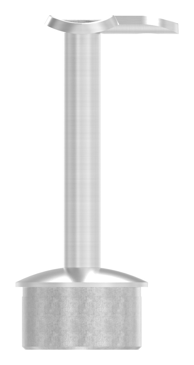 Rohrabschlussstopfen für Rohr 42,4x2,0mm, Haltepl. 42,4mm 90°, V2A