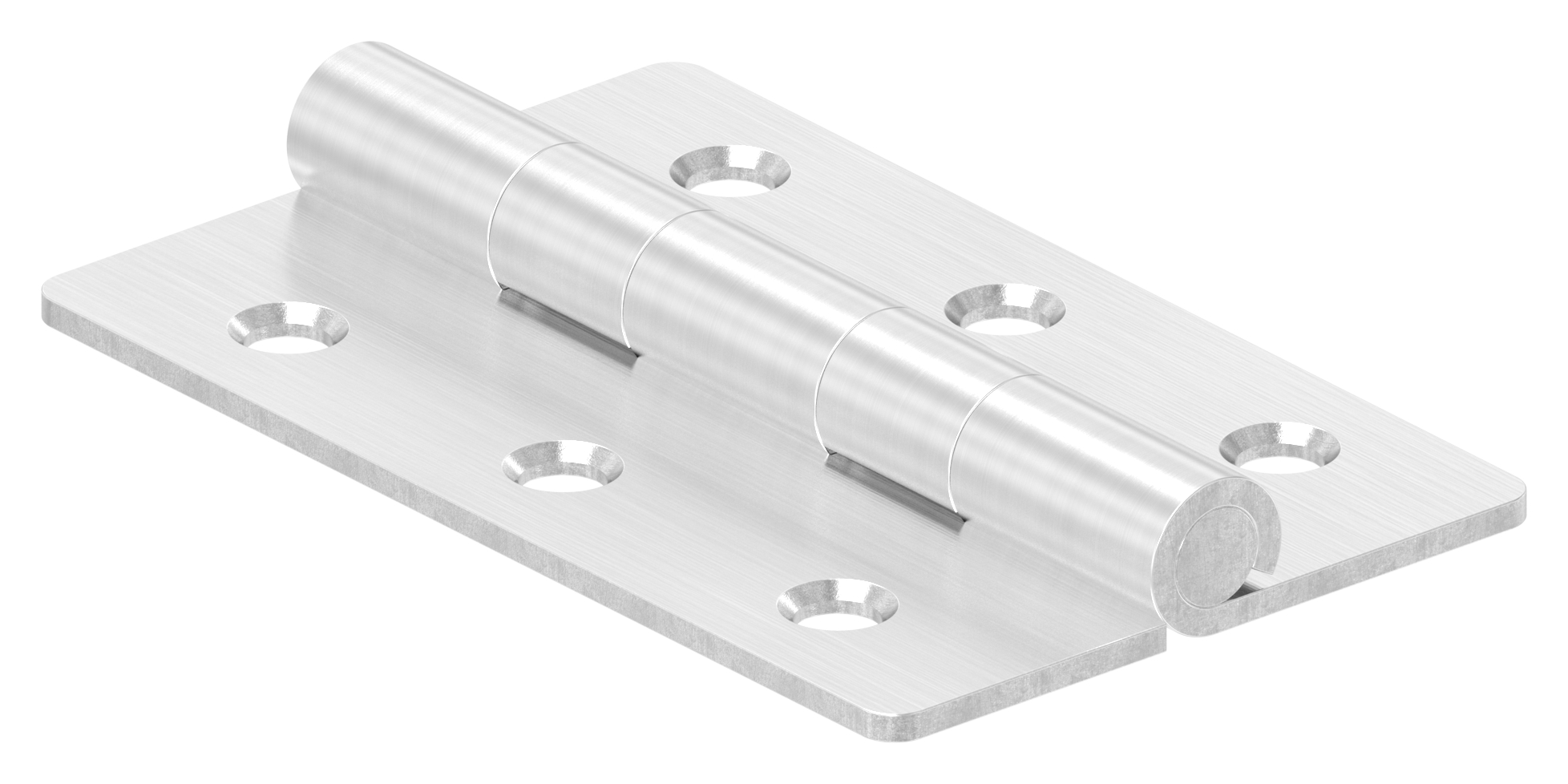 Edelstahl-Scharnier 63x40mm mit festem Zapfen