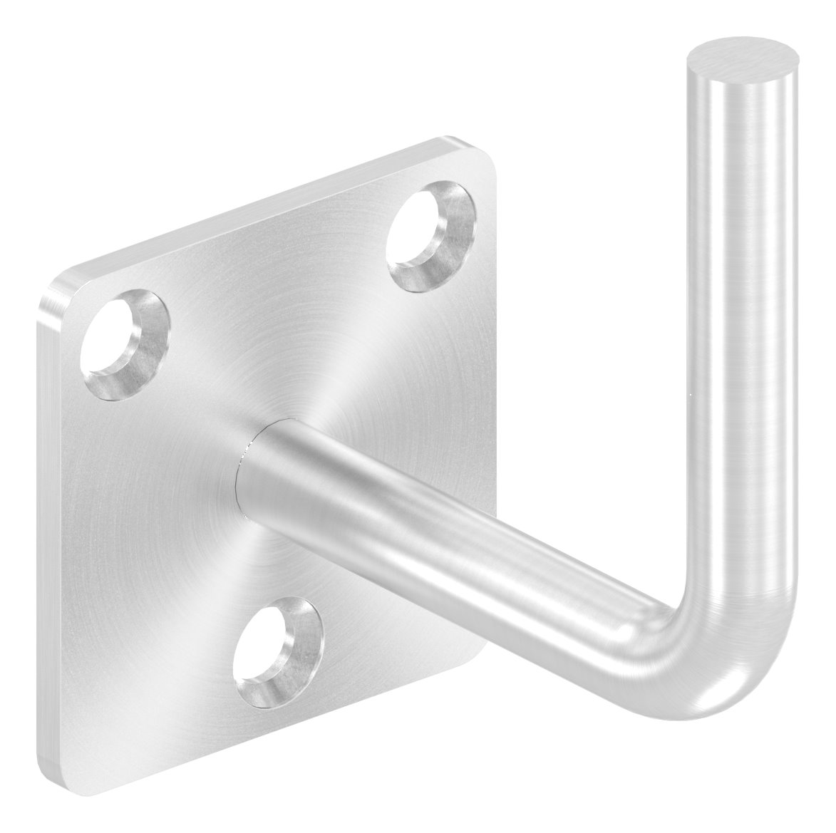 Handlaufhalter eckig zum Anschweißen (Ronde und Bügel verschweißt), V2A