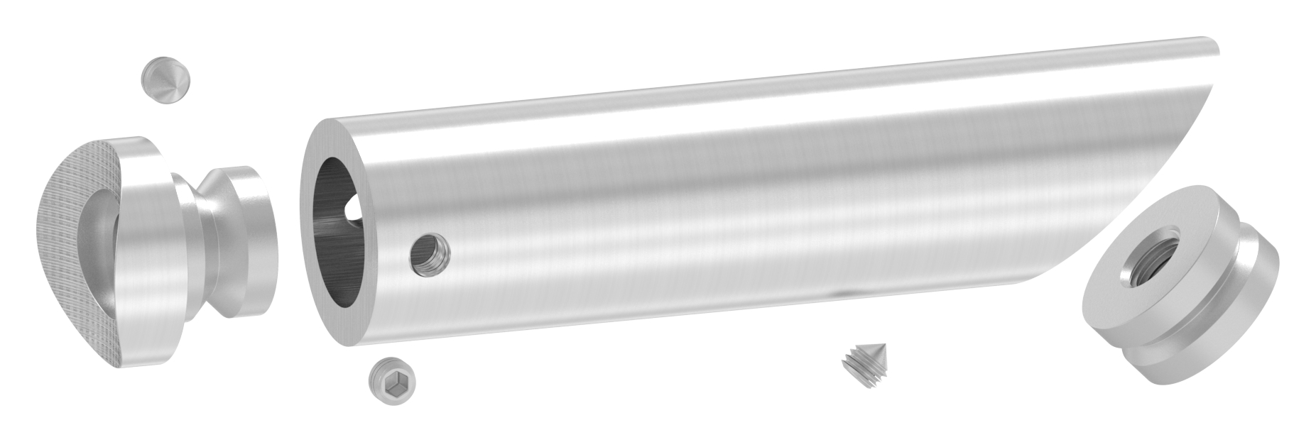 Rohrabstandshalter schräg, für Rohranschluss 42,4mm, V2A Rohrabstandshalter schräg, für Rohranschluss 42,4mm, V2A
