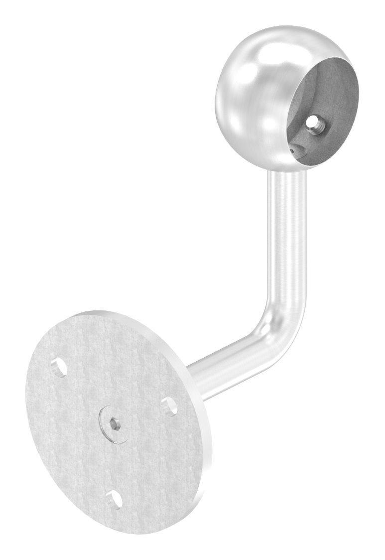 Handlaufhalter mit Kugelring für Rohr 33,7mm (Ronde und Bügel verschraubt), V2A Handlaufhalter mit Kugelring für Rohr 33,7mm (Ronde und Bügel verschraubt), V2A