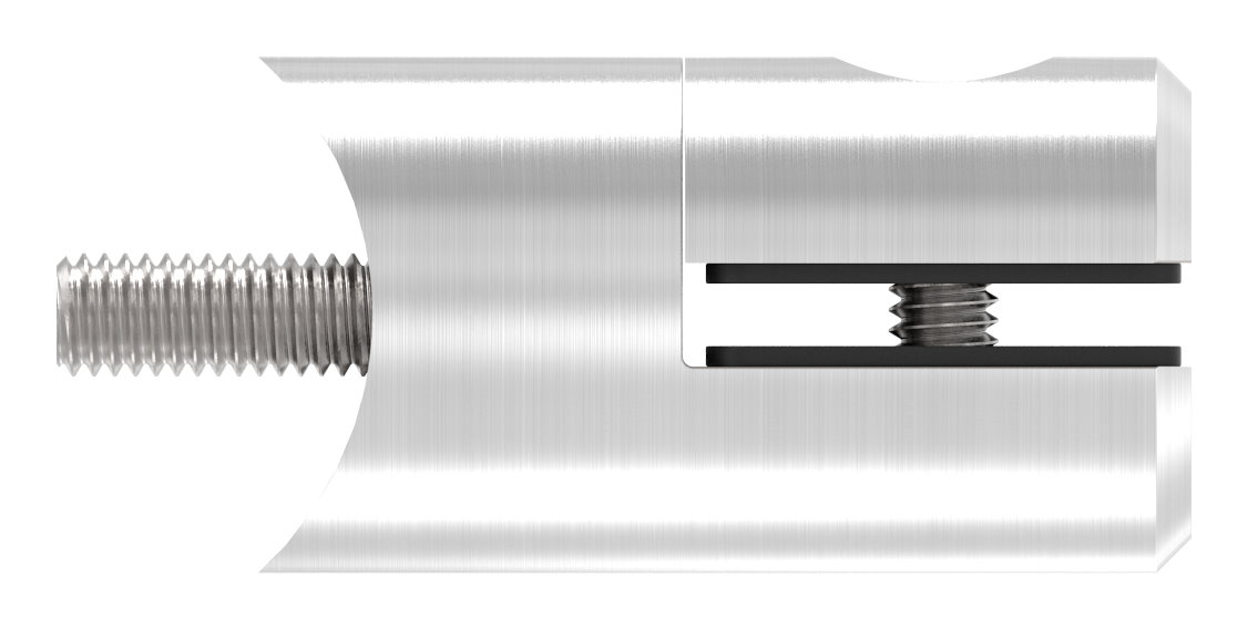 Blechhalter, Ø 25mm, Anschluss: 33,7mm, V2A Blechhalter, Ø 25mm, Anschluss: 33,7mm, V2A
