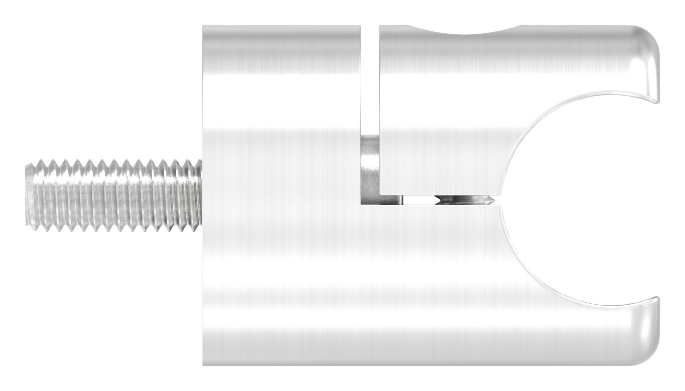 Halter für rundes Klemmprofil 18mm Anschluss: gerade, V2A