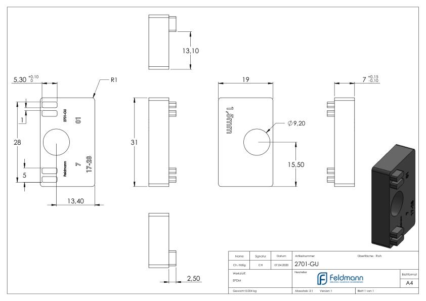 Gummi für Mod. 27, Blech 1,5mm Gummi für Mod. 27, Blech 1,5mm