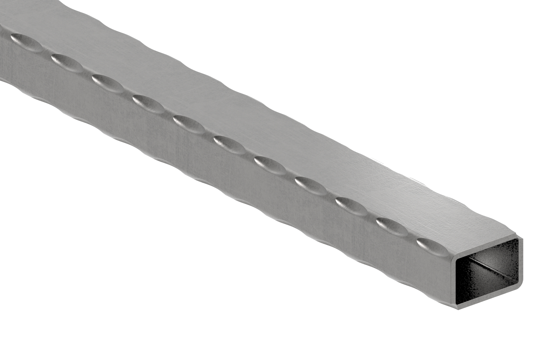 Rechteckrohr 30x20x2,5mm, L: 3000mm, gehämmert