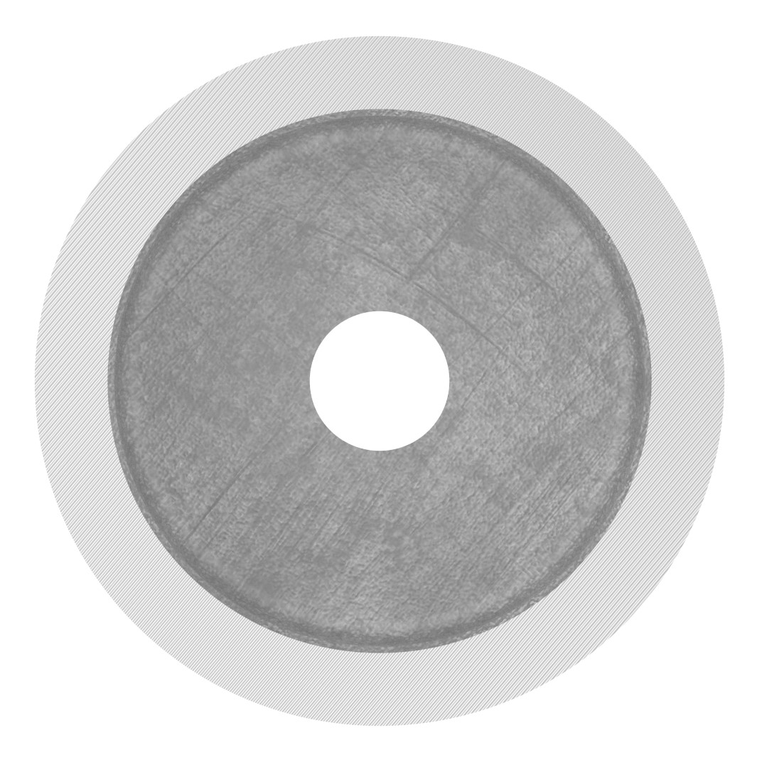 Unterteil Ø 52 mm, mit Durchgangsbohrung , t: 20mm, V2A
