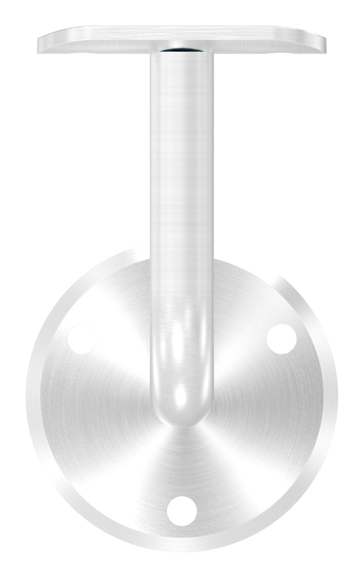 Handlaufhalter mit Handlaufanschlussplatte 42,4mm (Ronde und Bügel verschraubt), V2A