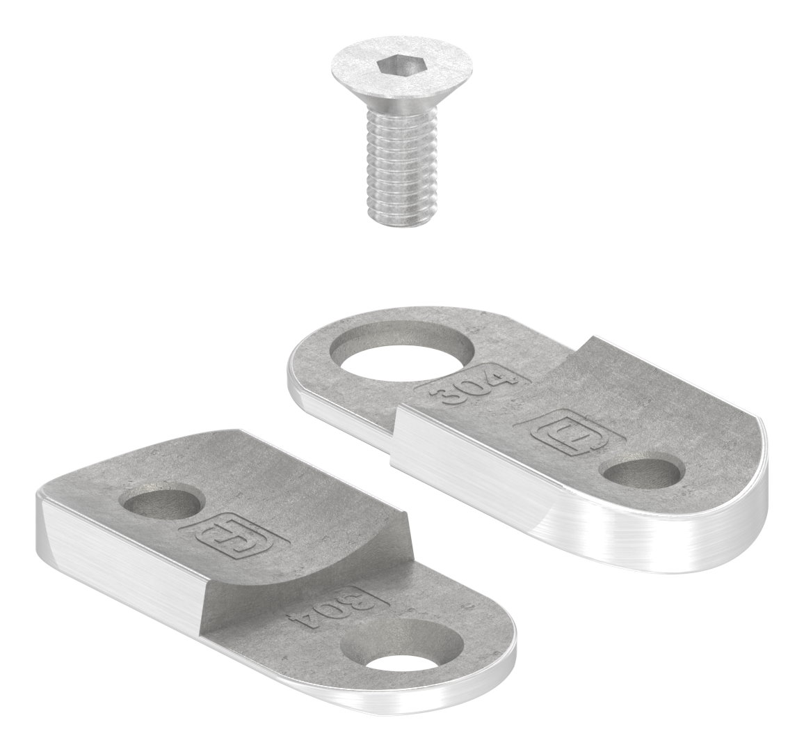 Handlaufanschlussplatte verstellbar, 42,4mm, V2A