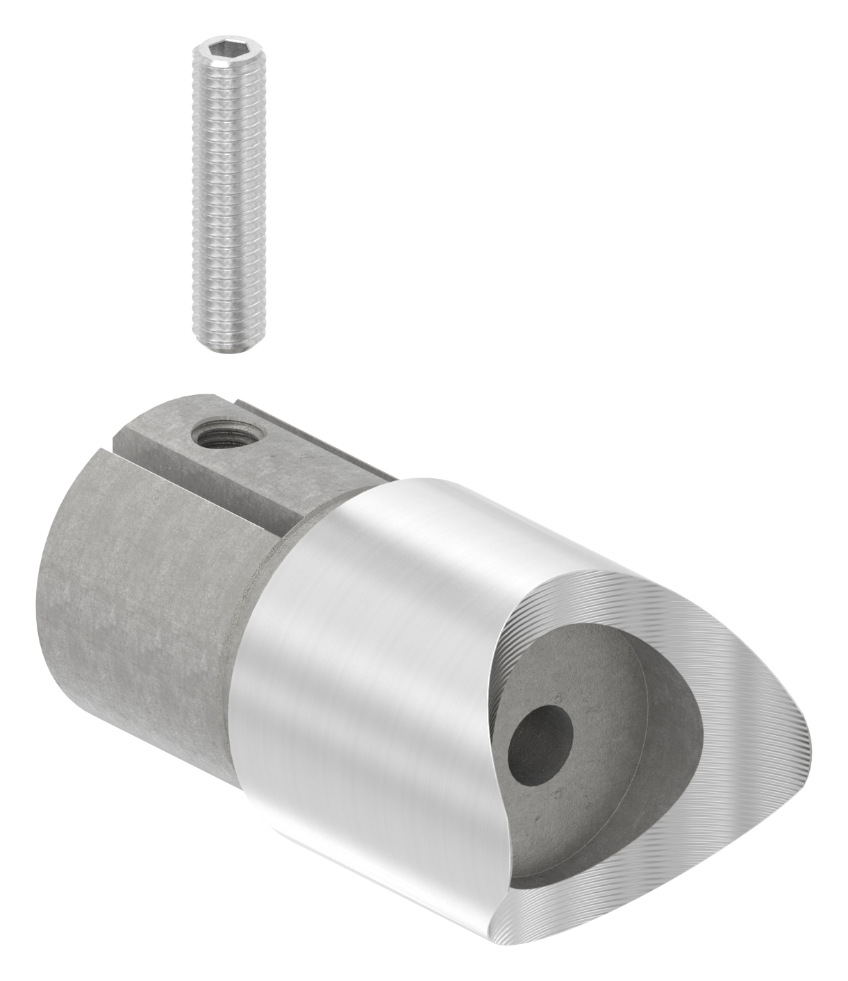 Anschlussstück 90°, Anschluss oben: 42,4mm, V2A Anschlussstück 90°, Anschluss oben: 42,4mm, V2A