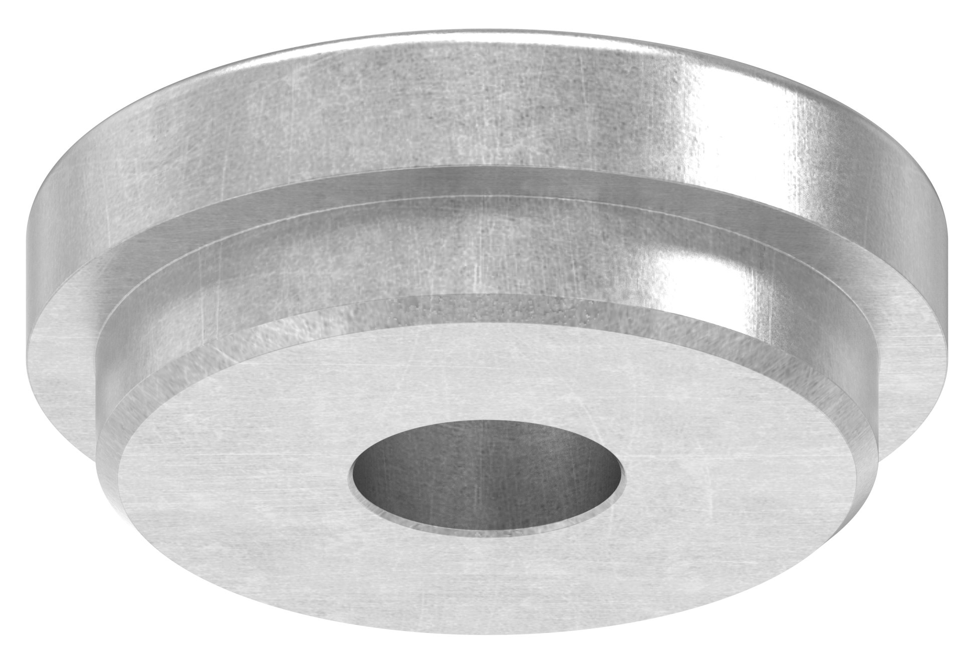 Stahlkappe leicht gewölbt für Rohr 42,4 x 3,2mm mit Bohrung 12,3mm