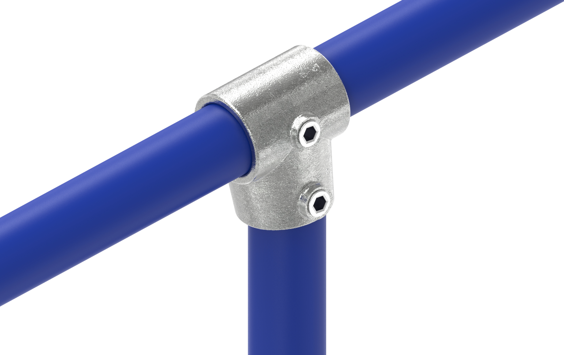 T-Stück kurz, schräg, variabel, für Rohr Ø 42,4mm