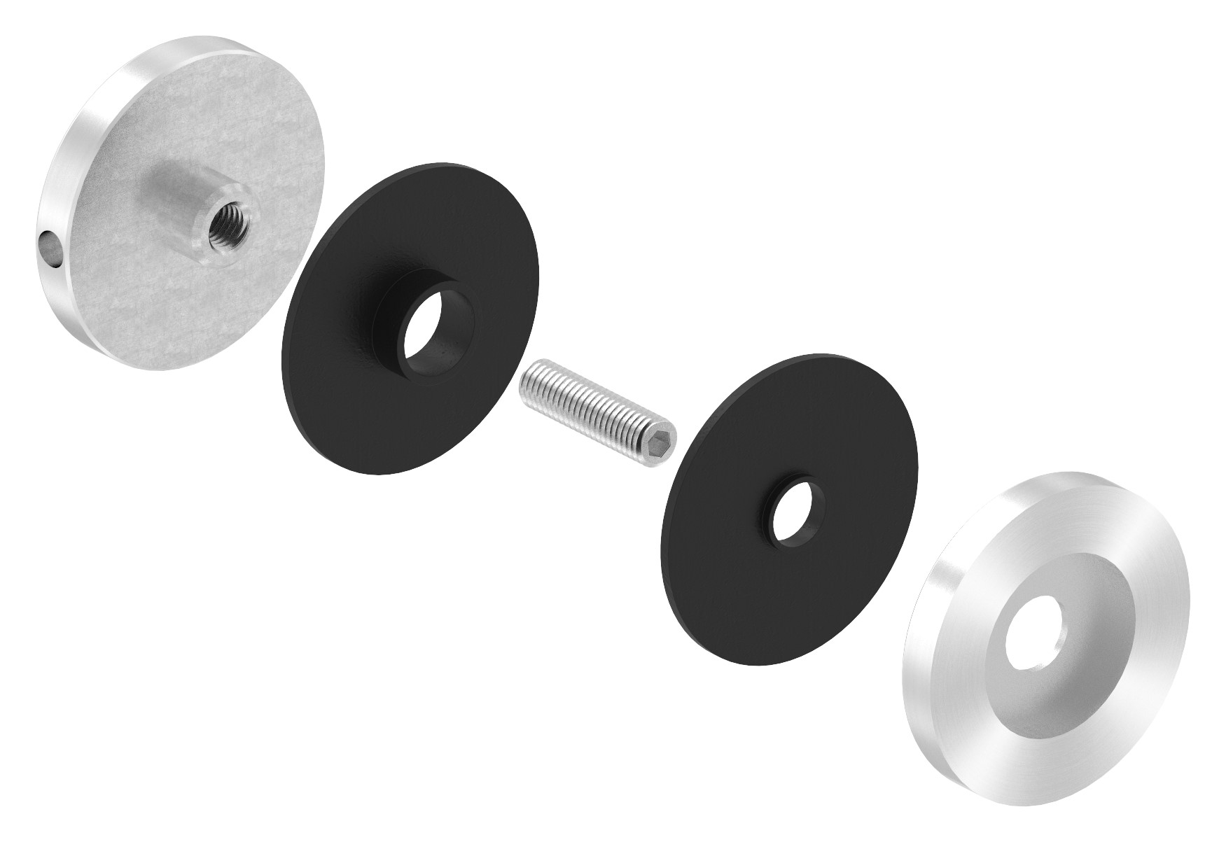 Glaspunkthalter Ø 52 mm, passend zu Brenk-Halter, ALU Glaspunkthalter Ø 52 mm, passend zu Brenk-Halter, ALU