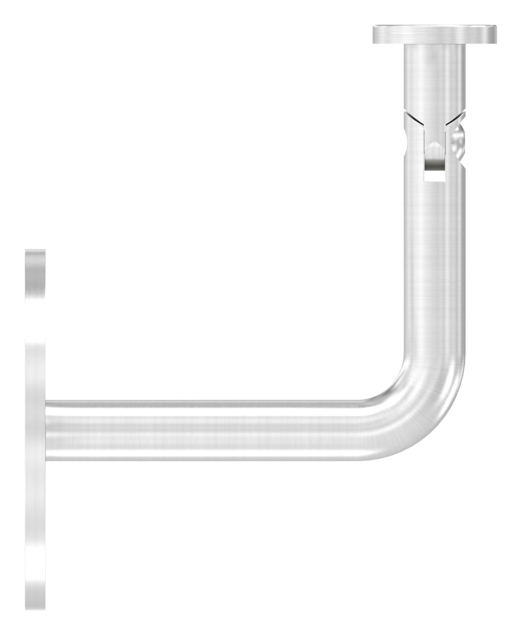 Handlaufhalter mit flacher Halteplatte