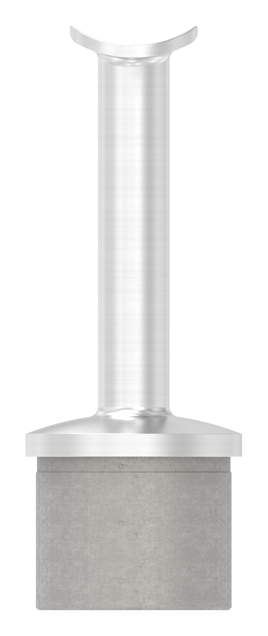Rohrabschlussstopfen für Rohr 42,4x2,0mm, Handlaufanschlussplatte: 42,4mm, V4A