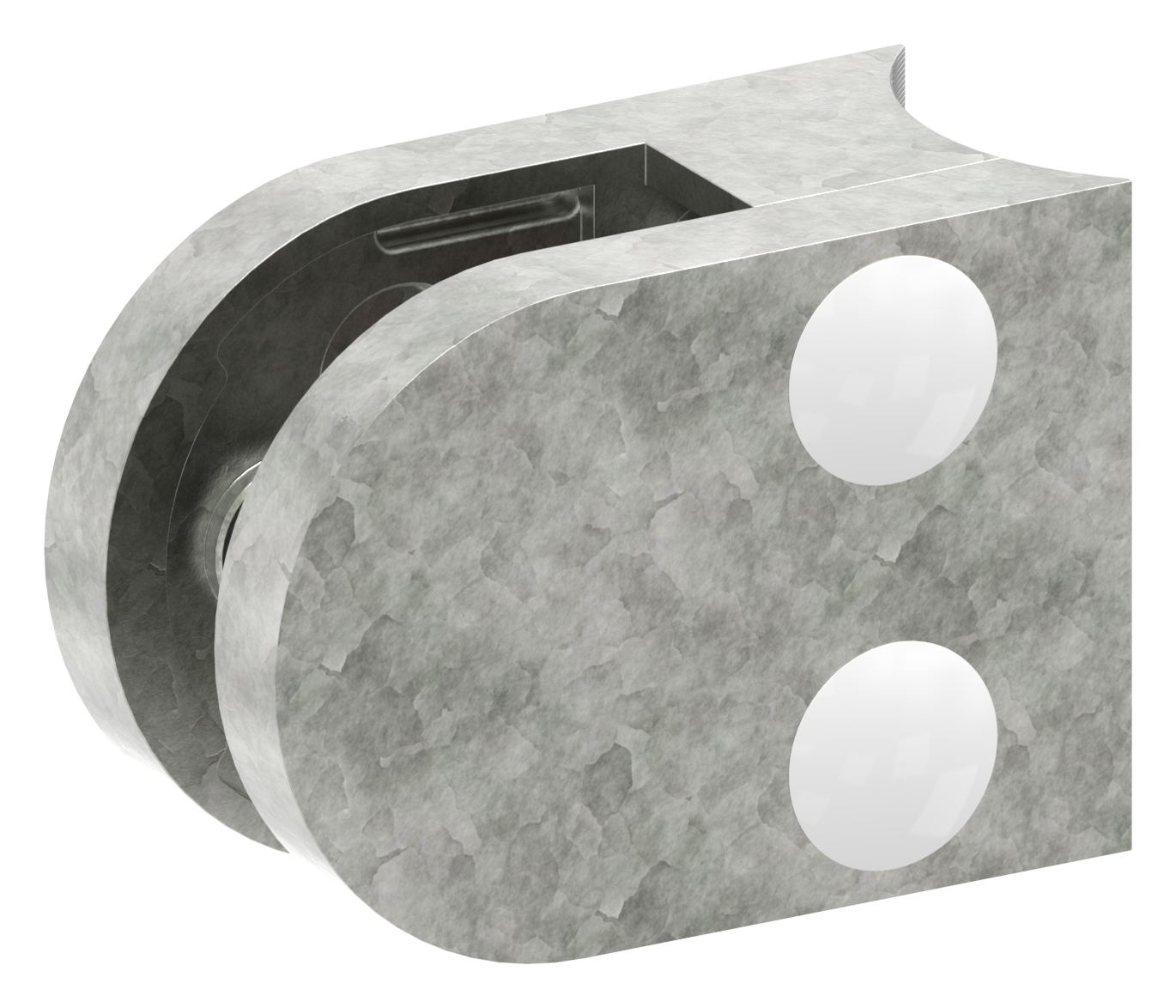 Glasklemme Mod. 30, Anschluss: 33,7mm, Zink roh