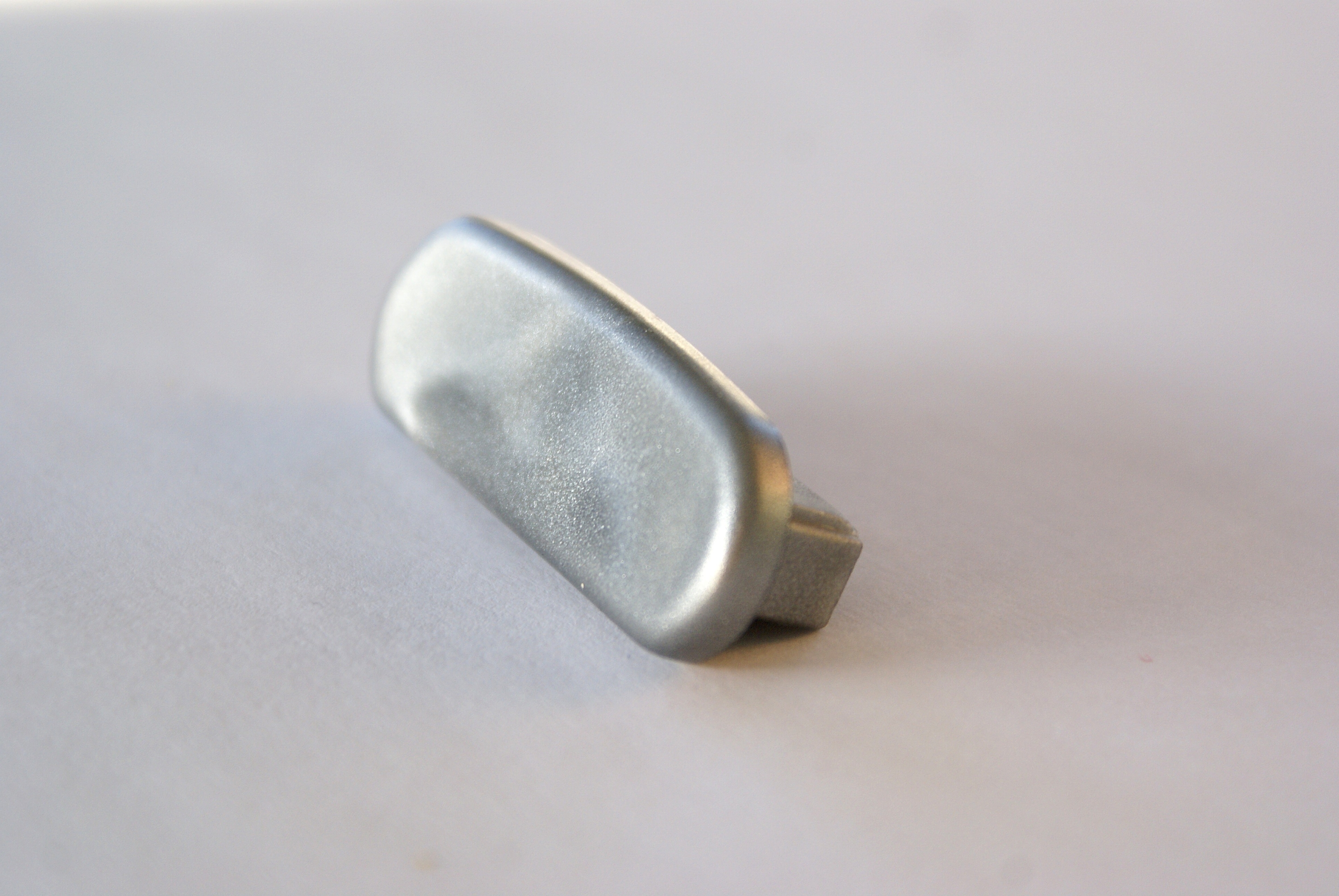 Endkappe für Kunststoffhandlauf für 40x8mm, weißaluminium