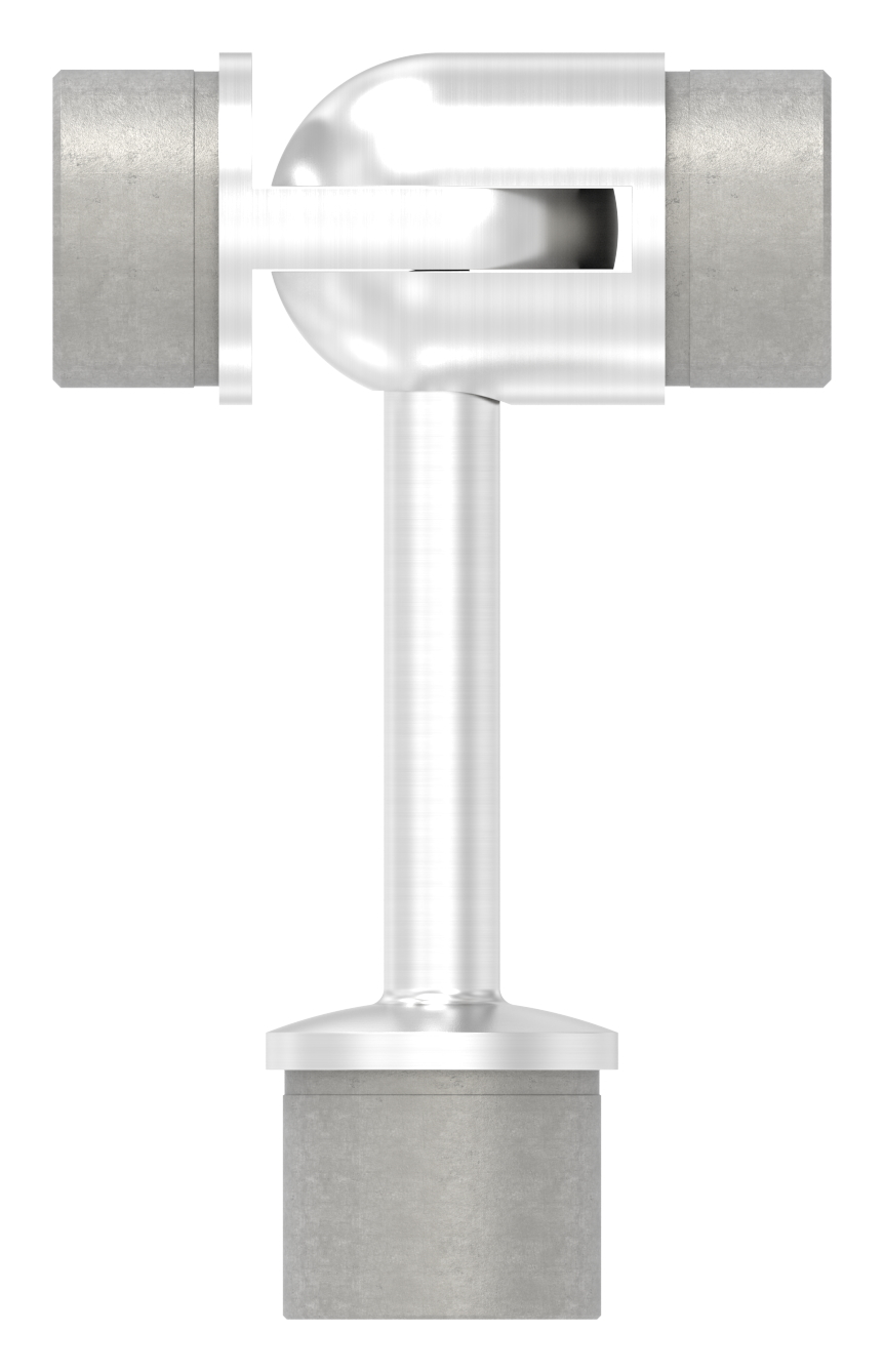 Rohrabschlussstopfen für Rohr 42,4x2,0mm, oben mit Gelenkstück, V2A Rohrabschlussstopfen für Rohr 42,4x2,0mm, oben mit Gelenkstück, V2A