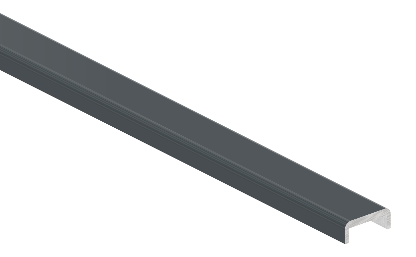 Kantenschutz EXTRA SLIM, für Glas 10,00 - 11,52mm, L: 6000mm, Aluminium RAL 7016