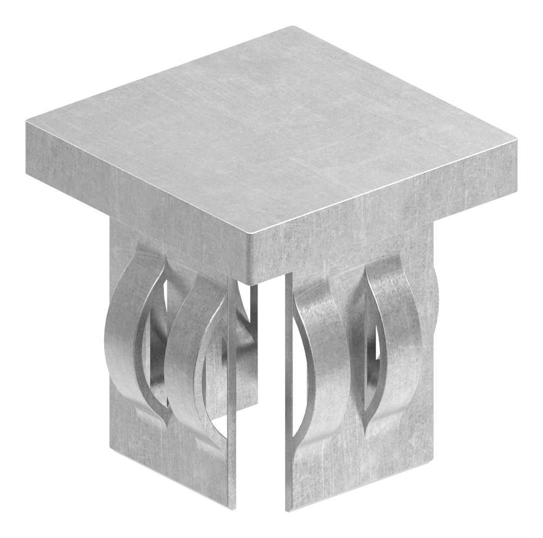 Stahleinschlagkappe, für Quadratrohr 30x30mm