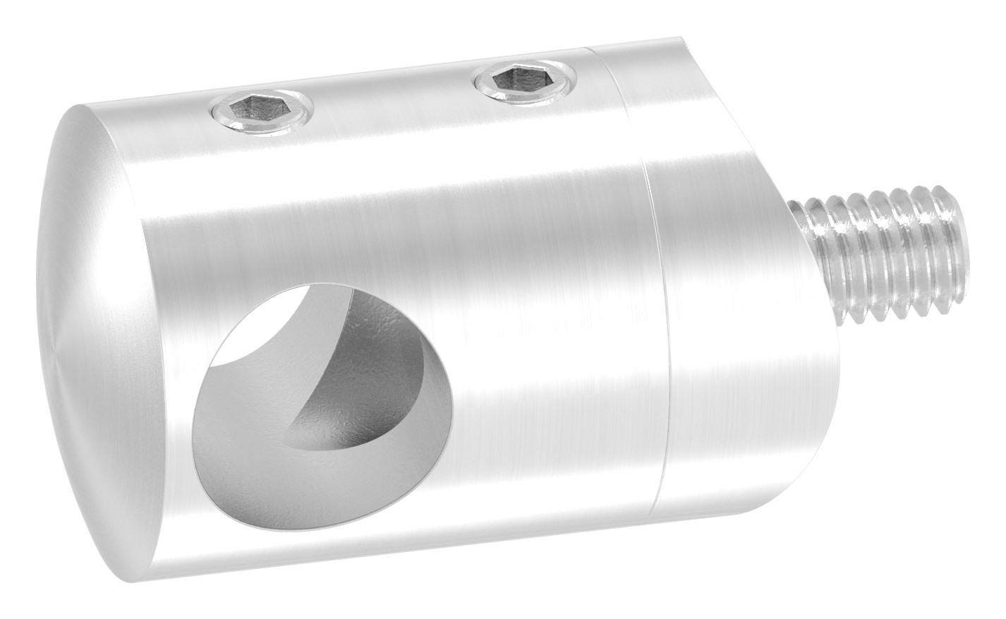 Querstabhalter für 33,7mm Rohr, 12,2mm Bohrung, V2A