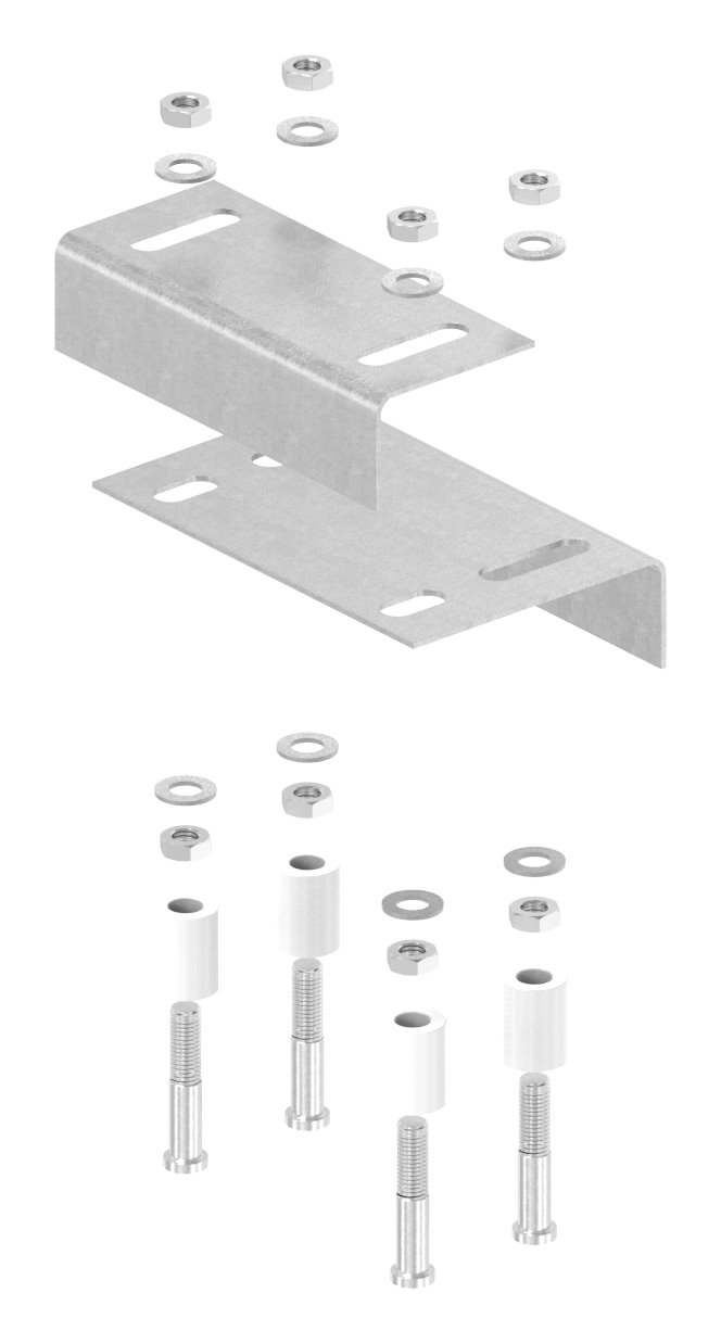 Führungsbügel, doppelt, V2A Führungsbügel, doppelt, V2A
