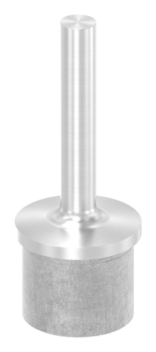 Rohrabschlussstopfen mit Stift Ø 12mm für Rohr 42,4x2,5mm, V2A