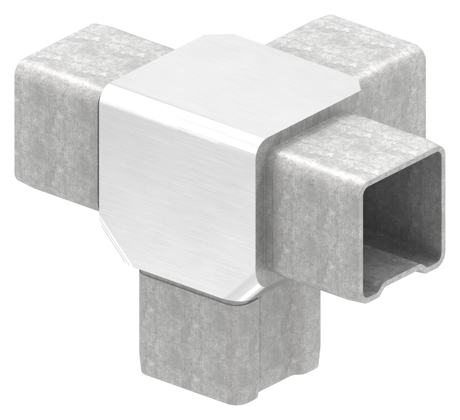 Verbinder für Rohr 40x40x3,00mm, V4A