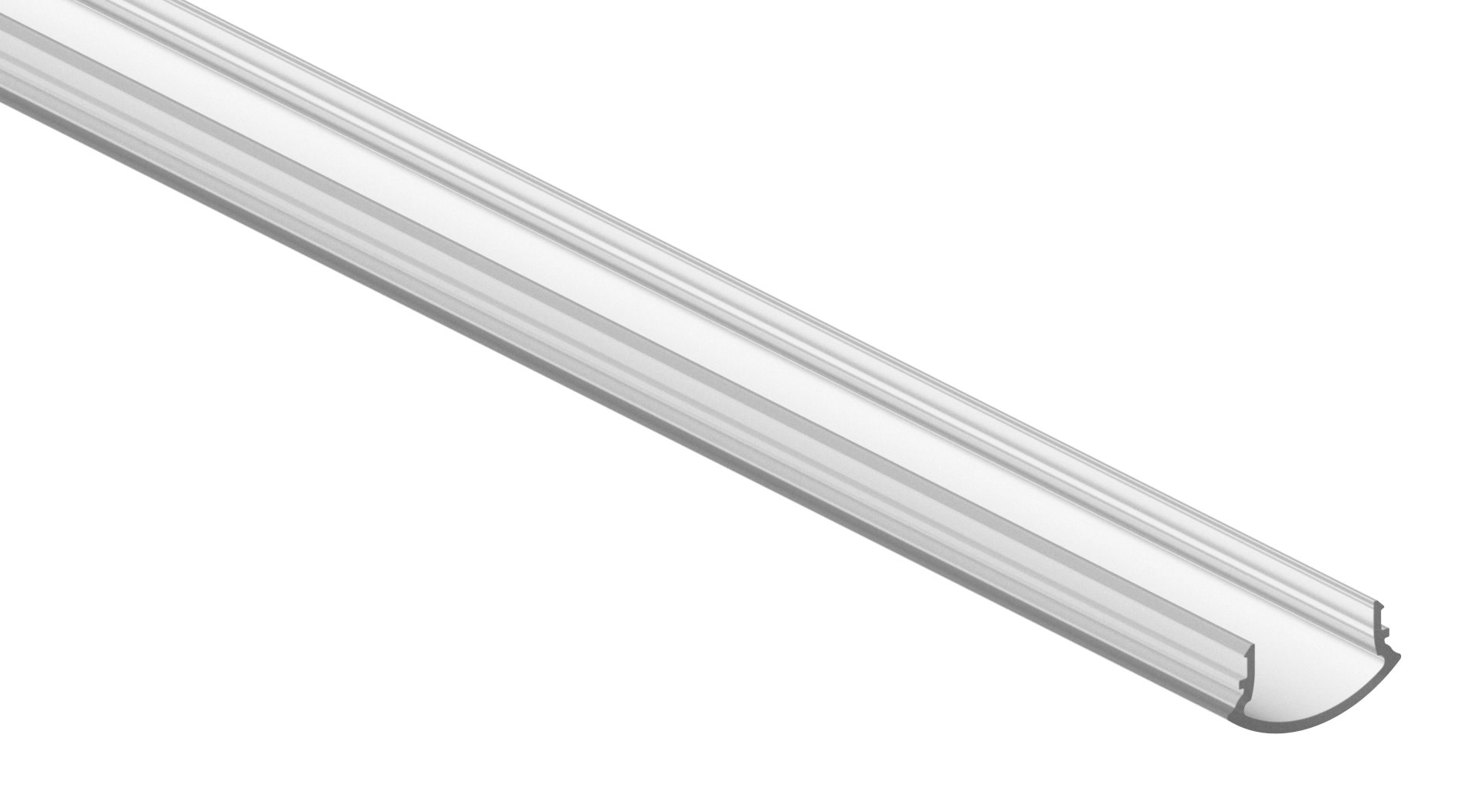 LED-Nutrohr LUNORA®, Kunststoffabdeckung diffus für Rund-Nutrohr 42,4mm, PMMA, L: 2000mm