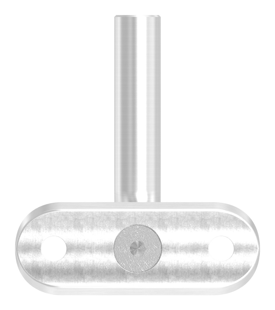 Bügel Ø 12mm mit Handlaufanschlussplatte 33,7mm, V2A