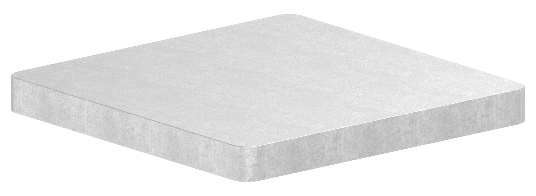 Flachkappe für QR 40 x 40mm t= 4,0mm, Stahl roh