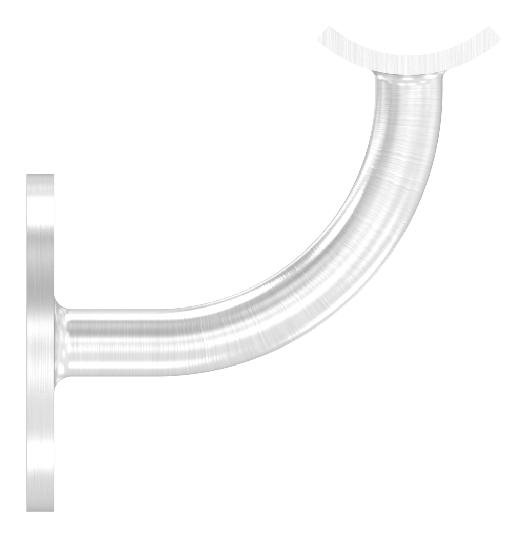 Handlaufhalter mit Handlaufanschlussplatte 42,4mm, (Ronde und Bügel verschweißt), V2A
