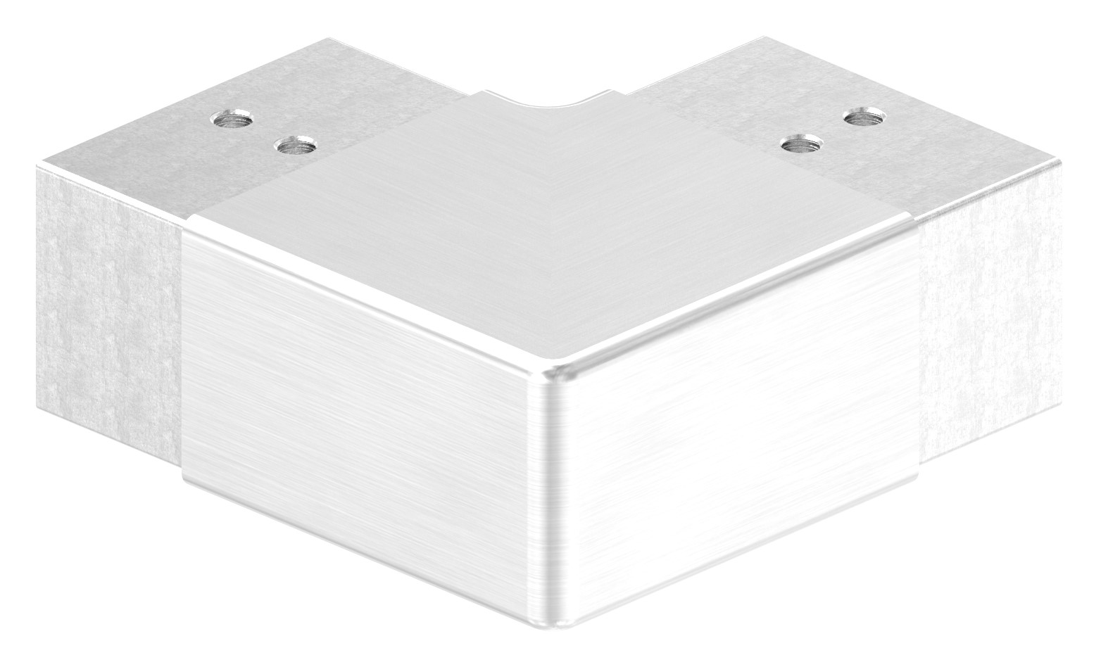 Eckbogen horizontal für Nutrohr 60x40mm, V2A