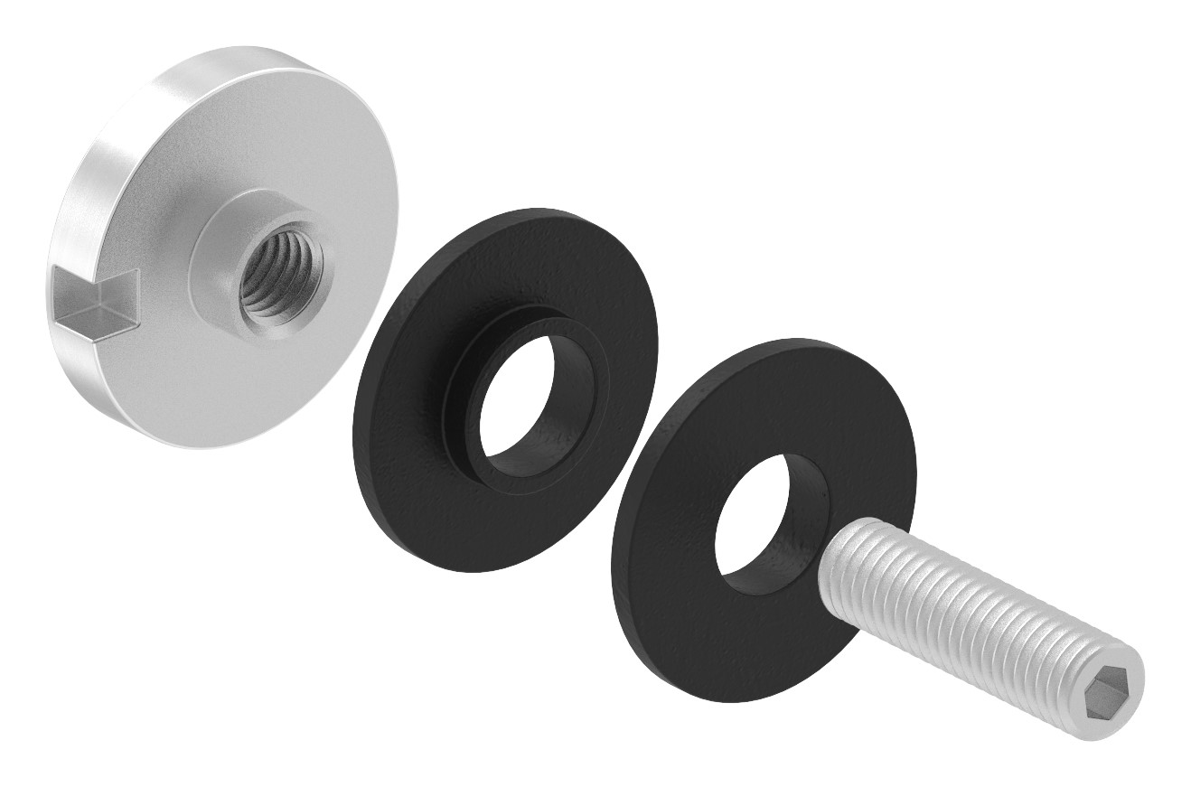 Glaspunkthalter Ø 30mm, passend zu Brenk-Halter, ALU Glaspunkthalter Ø 30mm, passend zu Brenk-Halter, ALU