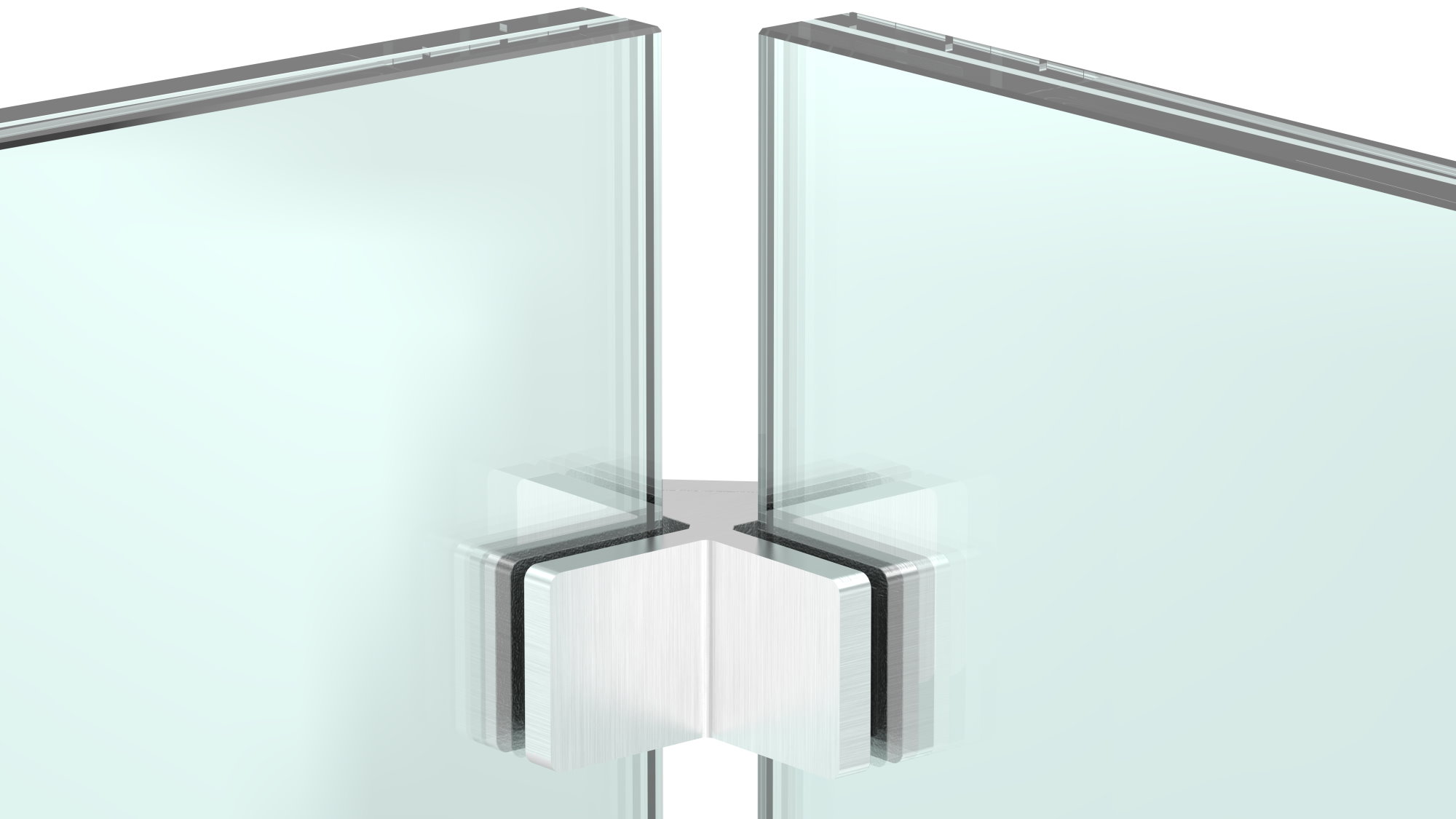 90° Glasausrichter für Ganzglasgeländer, für Glas 16,76 - 17,52mm