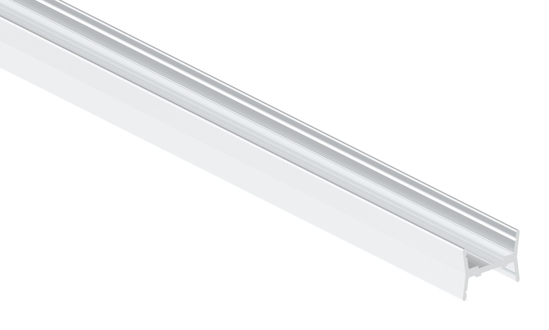 LED-Nutrohr LUNORA®, Aluminium Trägerprofil zum Wenden, für Rund-Nutrohr 42,4mm,  L: 2000mm