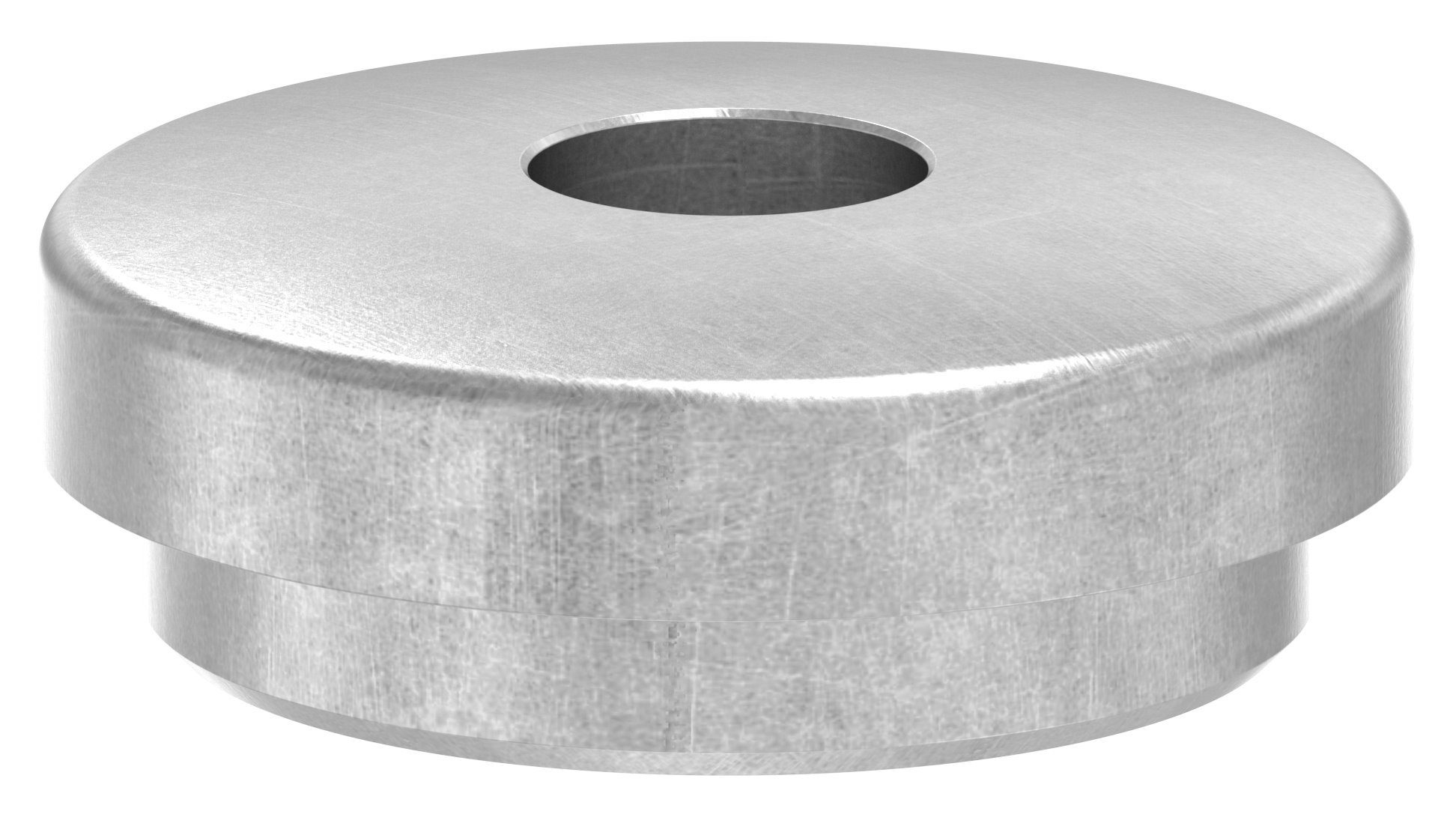 Stahlkappe leicht gewölbt für Rohr 42,4 x 3,2mm mit Bohrung 12,3mm