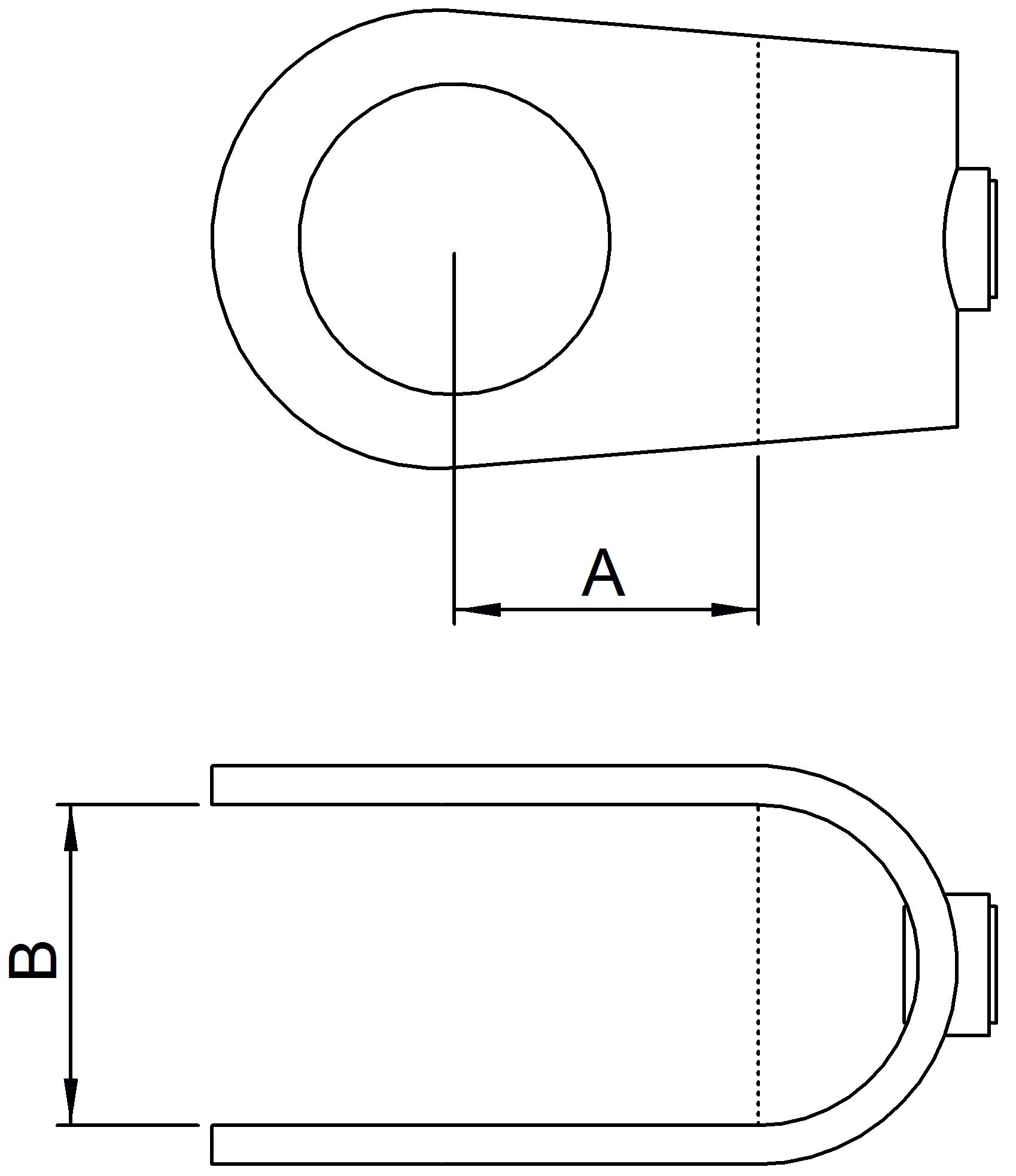 Kreuzstück, offen, für Rohr Ø 60,3mm