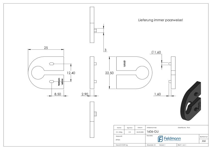 Gummi für Mod. 16, ESG-Glas 6mm Gummi für Mod. 16, ESG-Glas 6mm