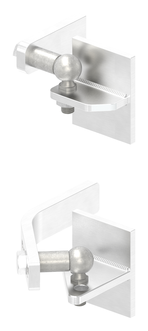 Hebetorbeschlag für Metallpfosten, Edelstahl V2A Hebetorbeschlag für Metallpfosten, Edelstahl V2A