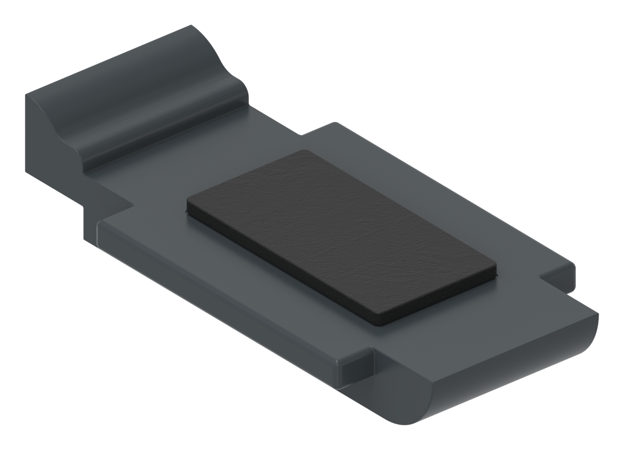 Sicherungsplatte für Mod. 34 , Zink roh pulverbeschichtet in RAL 7016 matt