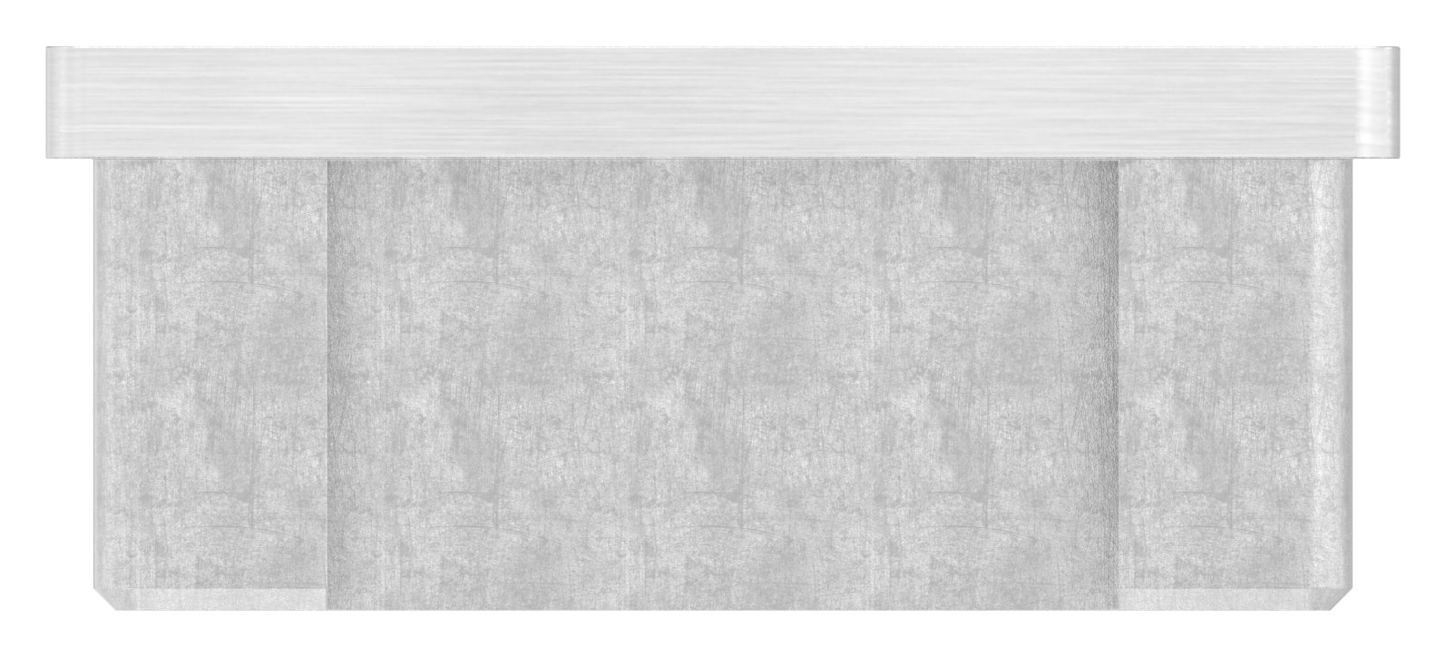 Einsteckkappe, für Rohr 60x20x2,0mm, V4A