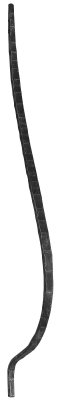Korbgitterstab 13x13mm, gehämmert, H: 950mm