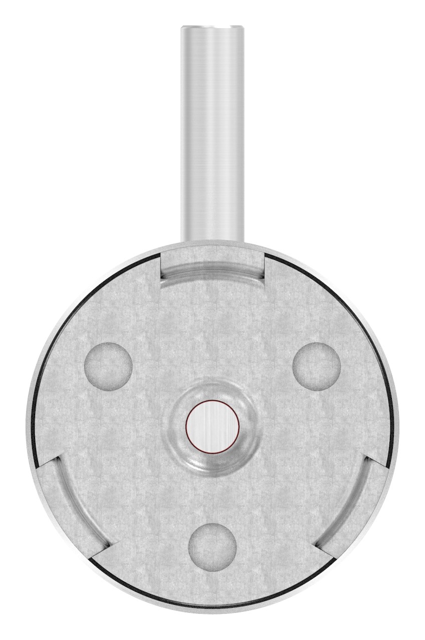 Handlaufhalter zum Anschweißen + Abdeckrosette (Ronde und Bügel verschweißt), V2A